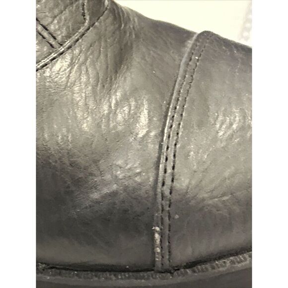 Kelly & Katie Womens Matte Black Faux Leather Slip On Booties Size 7.5 - Picture 10 of 10